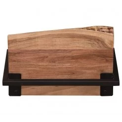 Ars manufacti Étagère murale Kaawo I - Acacia massif / Métal - Acacia / Noir - Largeur : 45 cm -Luxe Intérieur Magasin 1000276814 220413 032 DETAILS P000000001000276814