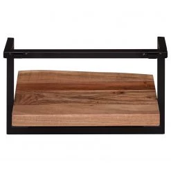 Ars manufacti Étagère murale Kaawo I - Acacia massif / Métal - Acacia / Noir - Largeur : 45 cm -Luxe Intérieur Magasin 1000276814 220413 033 DETAILS P000000001000276814