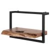 Ars manufacti Étagère murale Kaawo I - Acacia massif / Métal - Acacia / Noir - Largeur : 45 cm