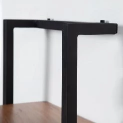 Ars manufacti Étagère murale Kaawo I - Acacia massif / Métal - Acacia / Noir - Largeur : 45 cm -Luxe Intérieur Magasin 1000276814 220719 035 DETAILS P000000001000276814
