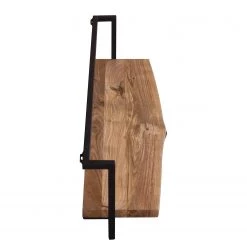 Ars manufacti Étagère murale Kaawo I - Acacia massif / Métal - Acacia / Noir - Largeur : 100 cm -Luxe Intérieur Magasin 1000276819 220413 031 DETAILS P000000001000276819