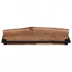 Ars manufacti Étagère murale Kaawo I - Acacia massif / Métal - Acacia / Noir - Largeur : 100 cm -Luxe Intérieur Magasin 1000276819 220413 032 DETAILS P000000001000276819