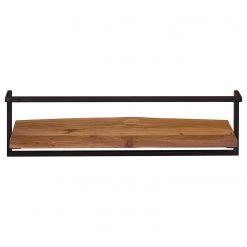 Ars manufacti Étagère murale Kaawo I - Acacia massif / Métal - Acacia / Noir - Largeur : 100 cm -Luxe Intérieur Magasin 1000276819 220413 033 DETAILS P000000001000276819