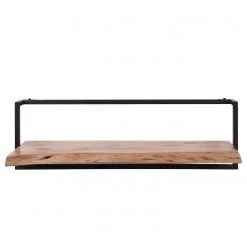 Ars manufacti Étagère murale Kaawo I - Acacia massif / Métal - Acacia / Noir - Largeur : 100 cm -Luxe Intérieur Magasin 1000276819 220719 030 DETAILS P000000001000276819