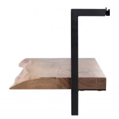 Ars manufacti Étagère murale Kaawo I - Acacia massif / Métal - Acacia / Noir - Largeur : 100 cm -Luxe Intérieur Magasin 1000276819 220719 031 DETAILS P000000001000276819