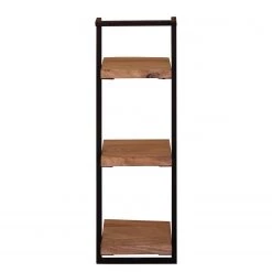 Ars manufacti Étagère murale Kaawo II - Acacia massif / Métal - Acacia / Noir - Hauteur : 100 cm -Luxe Intérieur Magasin 1000276821 220413 032 DETAILS P000000001000276821