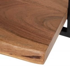 Ars manufacti Étagère murale Kaawo II - Acacia massif / Métal - Acacia / Noir - Hauteur : 100 cm -Luxe Intérieur Magasin 1000276821 220719 035 DETAILS P000000001000276821