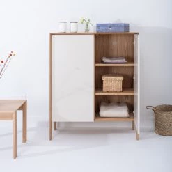 Studio Copenhagen Buffet Maayka - Partiellement en chêne massif - Blanc / Chêne clair -Luxe Intérieur Magasin 1000277379 211012 15364800032 MOOD DETAILS P000000001000277379 mood