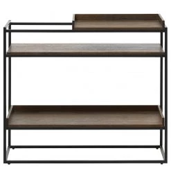 Red Living Console Ratho - Placage en bois véritable / Métal - Chêne fumé / Noir -Luxe Intérieur Magasin 1000277627 210706 14081000027 DETAILS P000000001000277627