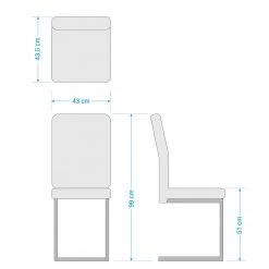 Loftscape Chaises cantilever Goldfield (lot de 2) - Noir -Luxe Intérieur Magasin 1000281511 220118 1355440000503 SKETCH DETAILS P000000001000281511 sketch