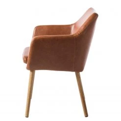 Mørteens Chaises à accoudoirs Nicholas XXL - Cuir synthétique Aken: Cognac vintage - Lot de 2 -Luxe Intérieur Magasin 1000281702 210819 09182300054 DETAILS P000000001000281702