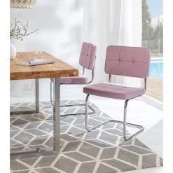 Fredriks Chaises cantilever Feliz (lot de 2) - Rose -Luxe Intérieur Magasin 1000281763 220802 020 MOOD DETAILS P000000001000281763 mood