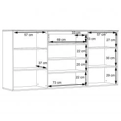 Loftscape Enfilade Corey - Avec éclairage - Imitation chêne / Gris -Luxe Intérieur Magasin 1000282740 211109 144351000549 SKETCH DETAILS P000000001000282740 sketch