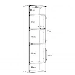 Loftscape Vitrine Corey - Avec éclairage - Imitation chêne / Gris - Butoir à gauche -Luxe Intérieur Magasin 1000282745 211109 144354000573 SKETCH DETAILS P000000001000282745 sketch