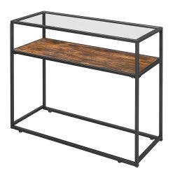 Red Living Console Cottage Hill - Verre / Métal - Marron / Noir