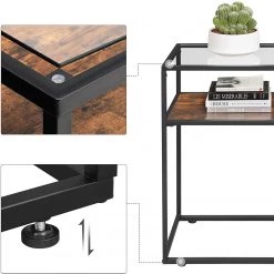 Red Living Console Cottage Hill - Verre / Métal - Marron / Noir -Luxe Intérieur Magasin 1000283989 210810 15024000180 DETAILS P000000001000283989