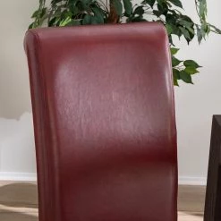 Ars Natura Chaises capitonnées Nello I (lot de 2) - similicuir / Hévéa massif - Marron foncé - Carmin - Lot de 4 -Luxe Intérieur Magasin 1000283998 210831 13391900052 DETAILS P000000001000283998