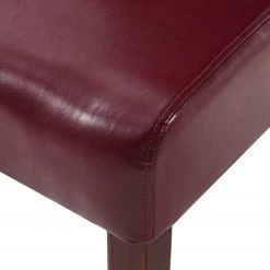 Ars Natura Chaises capitonnées Nello I (lot de 2) - similicuir / Hévéa massif - Marron foncé - Carmin - Lot de 4 -Luxe Intérieur Magasin 1000283998 210831 13391900054 DETAILS P000000001000283998