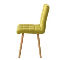 Mørteens Chaise capitonnée Doskie II - Lin / Chêne massif - Citron vert - Lot de 4 -Luxe Intérieur Magasin 1000284205 210823 08535500237 DETAILS P000000001000284205