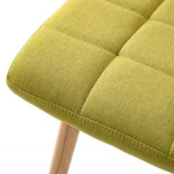 Mørteens Chaise capitonnée Doskie II - Lin / Chêne massif - Citron vert - Lot de 4 -Luxe Intérieur Magasin 1000284205 210823 08535500240 DETAILS P000000001000284205