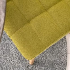Mørteens Chaise capitonnée Doskie II - Lin / Chêne massif - Citron vert - Lot de 4 -Luxe Intérieur Magasin 1000284205 210823 08535600242 DETAILS P000000001000284205