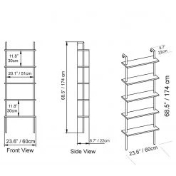 Red Living Étagère Paulista - Imitation noyer -Luxe Intérieur Magasin 1000284354 210809 06085000142 SKETCH DETAILS P000000001000284354 sketch