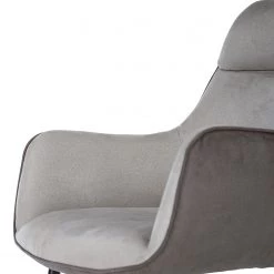 Fredriks Chaise à accoudoirs Altoona - Tissage à plat / Métal - Gris foncé et gris clair / Noir mat -Luxe Intérieur Magasin 1000285151 220617 034 DETAILS P000000001000285151