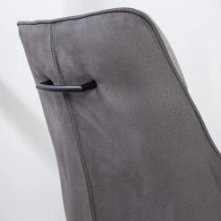 Fredriks Chaise à accoudoirs Altoona - Tissage à plat / Métal - Gris foncé et gris clair / Noir mat -Luxe Intérieur Magasin 1000285151 220819 030 DETAILS P000000001000285151