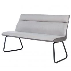 Fredriks Banc Altoona - Tissage à plat / Métal - Gris foncé et gris clair / Noir mat