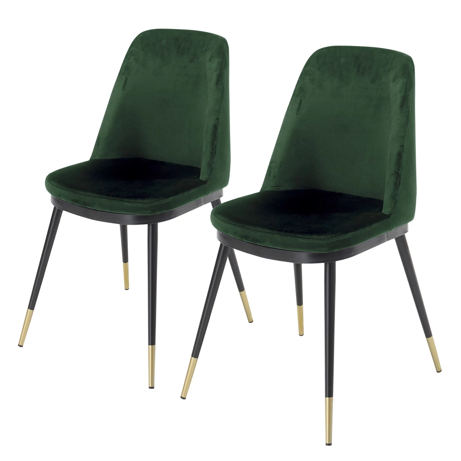 Jack & Alice Chaises Siama (lot de 2) - Vert foncé