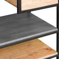 Ars manufacti Étagère Conjo II - Acacia massif / Fer - Acacia / Noir -Luxe Intérieur Magasin 1000287810 220517 034 DETAILS P000000001000287810