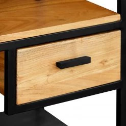 Ars manufacti Étagère Conjo II - Acacia massif / Fer - Acacia / Noir -Luxe Intérieur Magasin 1000287810 220517 035 DETAILS P000000001000287810