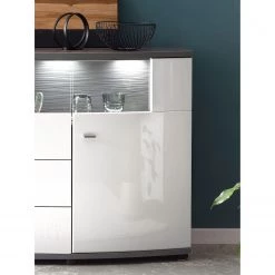 Loftscape Buffet Intento II - Blanc brillant / anthracite -Luxe Intérieur Magasin 1000288166 210827 12095400014 DETAILS P000000001000288166