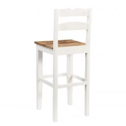 Maison Belfort Chaise de bar Newhaven - Manguier massif - Manguier / Blanc -Luxe Intérieur Magasin 1000292467 220519 050 DETAILS P000000001000292467