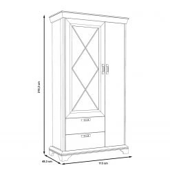 Ridgevalley Vitrine Kimbark II - Imitation pin blanc -Luxe Intérieur Magasin 1000295074 210924 143050000599 SKETCH DETAILS P000000001000295074 sketch