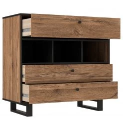 Red Living Commode Trylith - Imitation chêne rustique / Noir -Luxe Intérieur Magasin 1000295077 211125 14485200041 DETAILS P000000001000295077