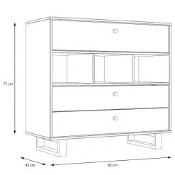 Red Living Commode Trylith - Imitation chêne rustique / Noir -Luxe Intérieur Magasin 1000295077 211125 144852000512 SKETCH DETAILS P000000001000295077 sketch