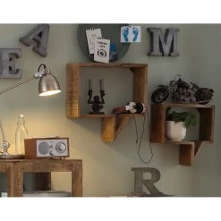 Norrwood Étagères murales Darvel (2 éléments) - Manguier massif -Luxe Intérieur Magasin 1000297184 211005 113820000022 MOOD DETAILS P000000001000297184 mood