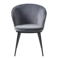 Red Living Chaise à accoudoirs Cheia II - Velours / Fer - Gris clair / Noir -Luxe Intérieur Magasin 1000303607 211117 164740000119 DETAILS P000000001000303607