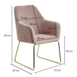 Loftscape Chaise à accoudoirs Fradou I - Rose bébé -Luxe Intérieur Magasin 1000303932 211103 12152200768 SKETCH DETAILS P000000001000303932 sketch