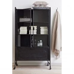 Red Living Vitrine Leska - Métal - Noir vintage -Luxe Intérieur Magasin 1000304148 211029 123411000024 MOOD DETAILS P000000001000304148 mood