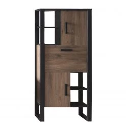 Red Living Étagère Norddal II - Imitation noyer / Noir -Luxe Intérieur Magasin 1000304808 211027 10494600088 DETAILS P000000001000304808