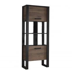 Red Living Étagère Norddal III - Imitation noyer / Noir -Luxe Intérieur Magasin 1000304809 211027 10495700083 DETAILS P000000001000304809