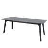 Now! by hülsta Table Hülsta now T23 - Verre teinté / Hêtre massif - Noir - Largeur : 220 cm