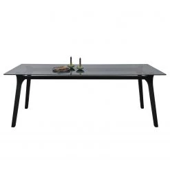 Now! by hülsta Table Hülsta now T23 - Verre teinté / Hêtre massif - Noir - Largeur : 220 cm -Luxe Intérieur Magasin 1000311607 211125 15323500084 DETAILS P000000001000311607