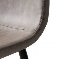 Mørteens Chaise capitonnée Iskmo VII - Imitation cuir / Métal - Noir - Taupe - Lot de 4 -Luxe Intérieur Magasin 1000312597 211210 09245800189 DETAILS P000000001000312597