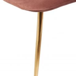 Jack & Alice Chaise Yoyce II - Velours / Métal - Doré - Velours Tiru: Saumon - Lot de 4 -Luxe Intérieur Magasin 1000312631 211206 08175200056 DETAILS P000000001000312631