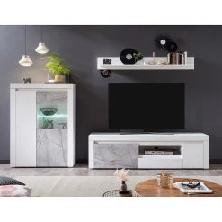 Loftscape Buffet haut Stonda I - Blanc - Porte en verre à droite -Luxe Intérieur Magasin 1000314582 211209 12531700143 MOOD DETAILS P000000001000314582 mood