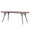 Red Living Table Rudine - Acacia massif / Fer - Acacia / Anthracite