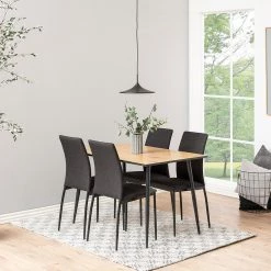 Loftscape Chaises capitonnées Domenica II (4) - Tissu / Fer - Gris / Noir -Luxe Intérieur Magasin 1000319571 220128 1256590020 MOOD DETAILS P000000001000319571 mood